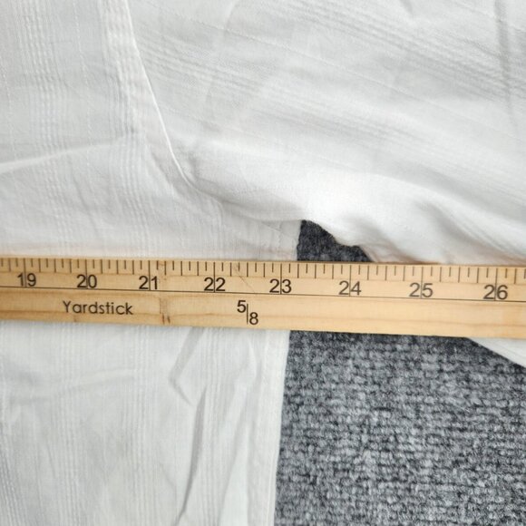 Avirex White Embroidered Button Up Shirt Large Long Sleeve Men Cotton Blend - Picture 14 of 16